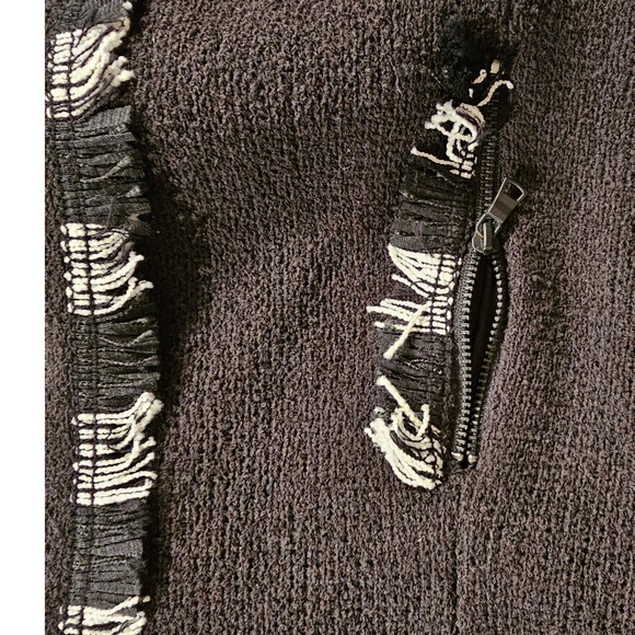 NIC+ZOE Black Textured Open Front Cardigan Sweater Jacket Size M NWT Retail $178 - Picture 8 of 13